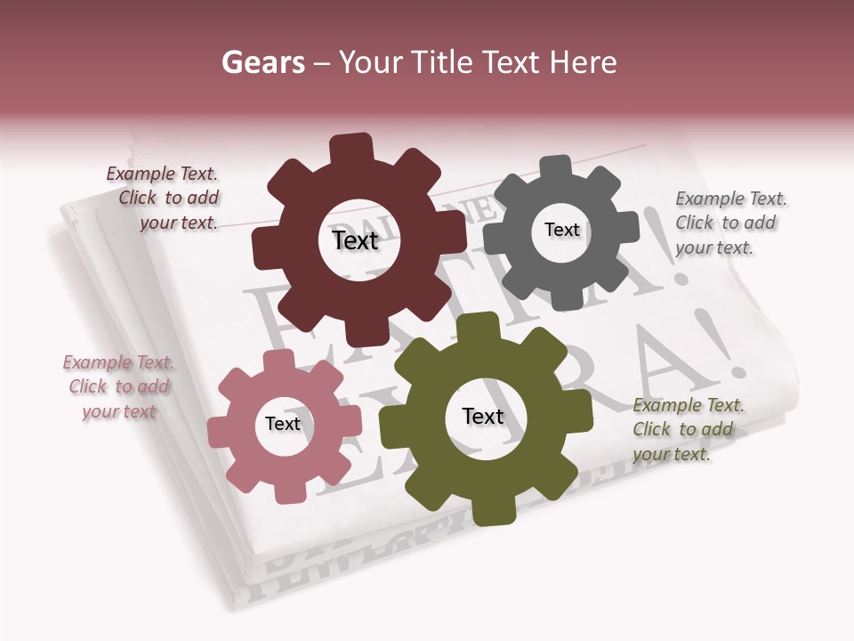 News Broadsheet White Background PowerPoint Template