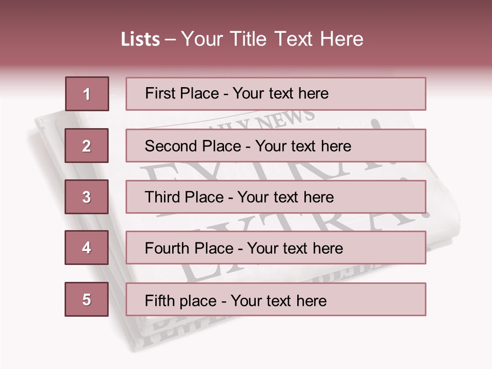 News Broadsheet White Background PowerPoint Template