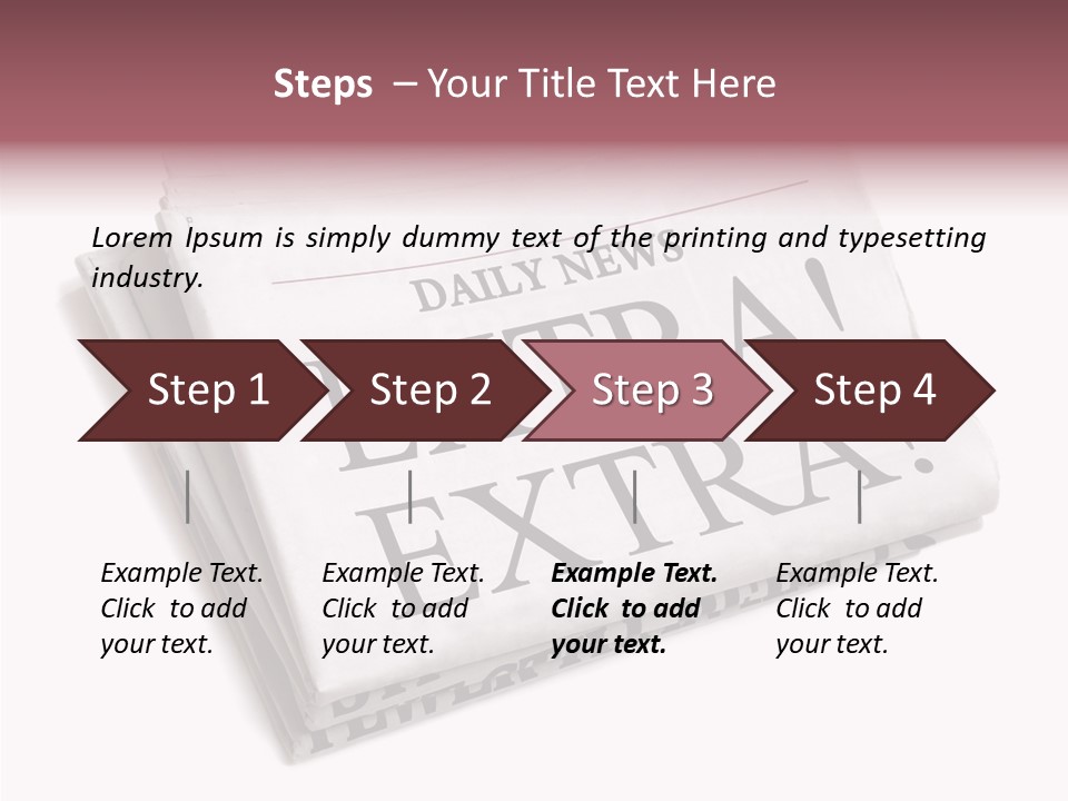 News Broadsheet White Background PowerPoint Template