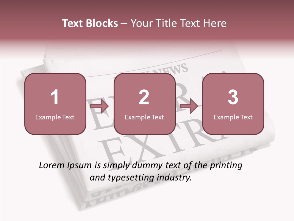 News Broadsheet White Background PowerPoint Template