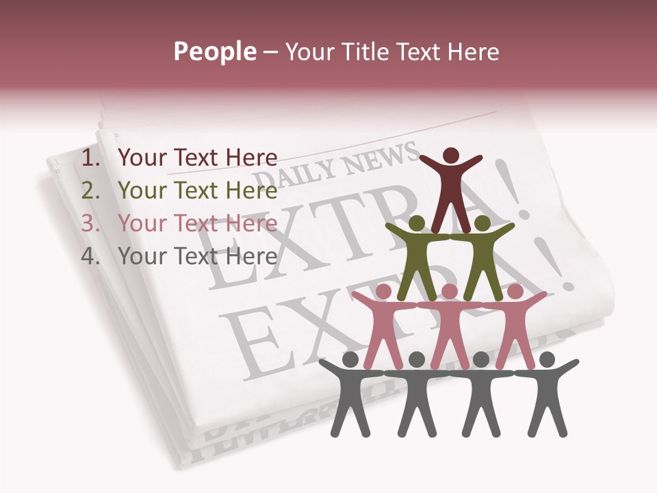 News Broadsheet White Background PowerPoint Template