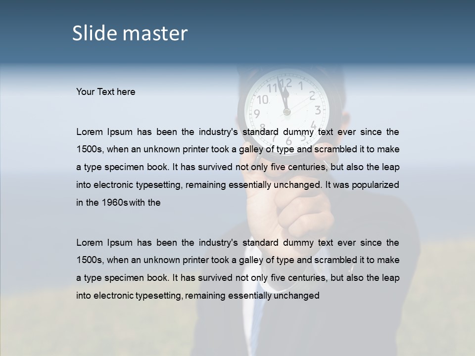 Suit Timer Meeting PowerPoint Template