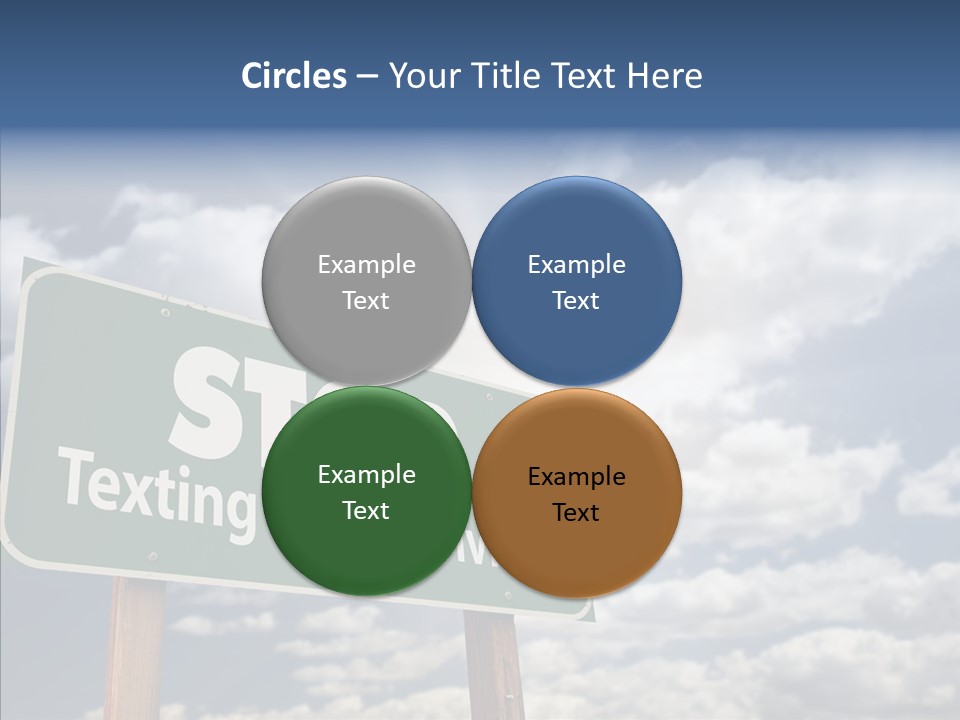 Conceptual Road Sign Practice PowerPoint Template