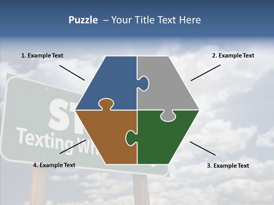 Conceptual Road Sign Practice PowerPoint Template