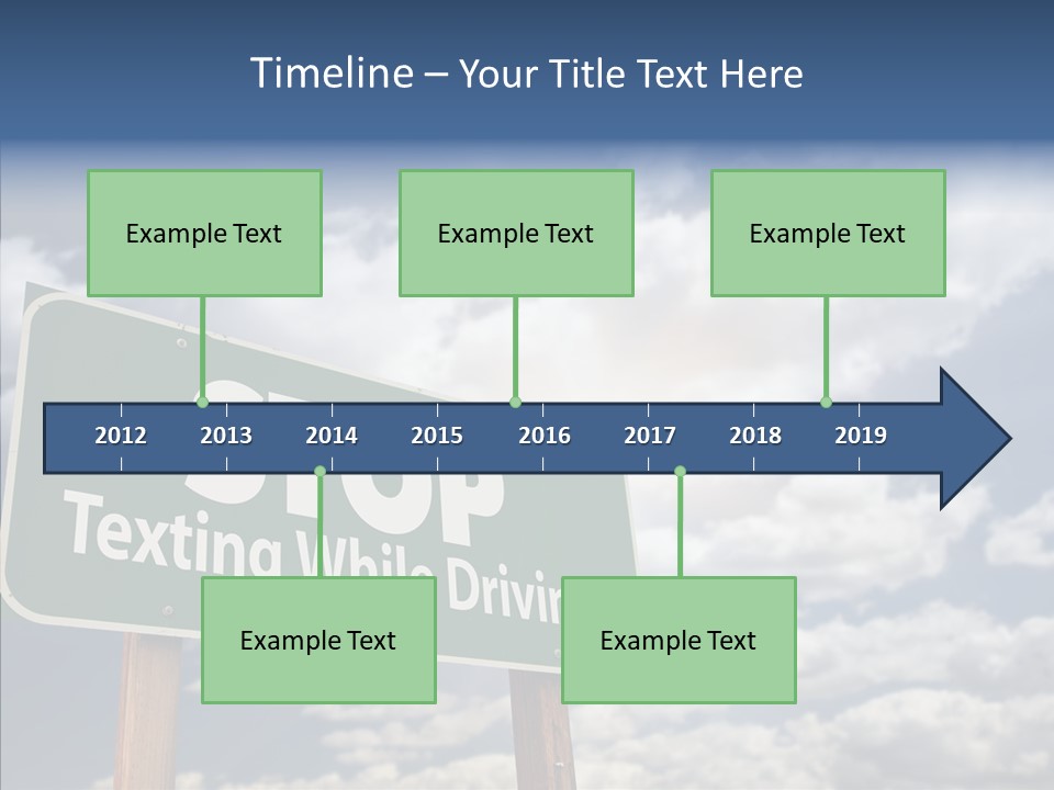 Conceptual Road Sign Practice PowerPoint Template