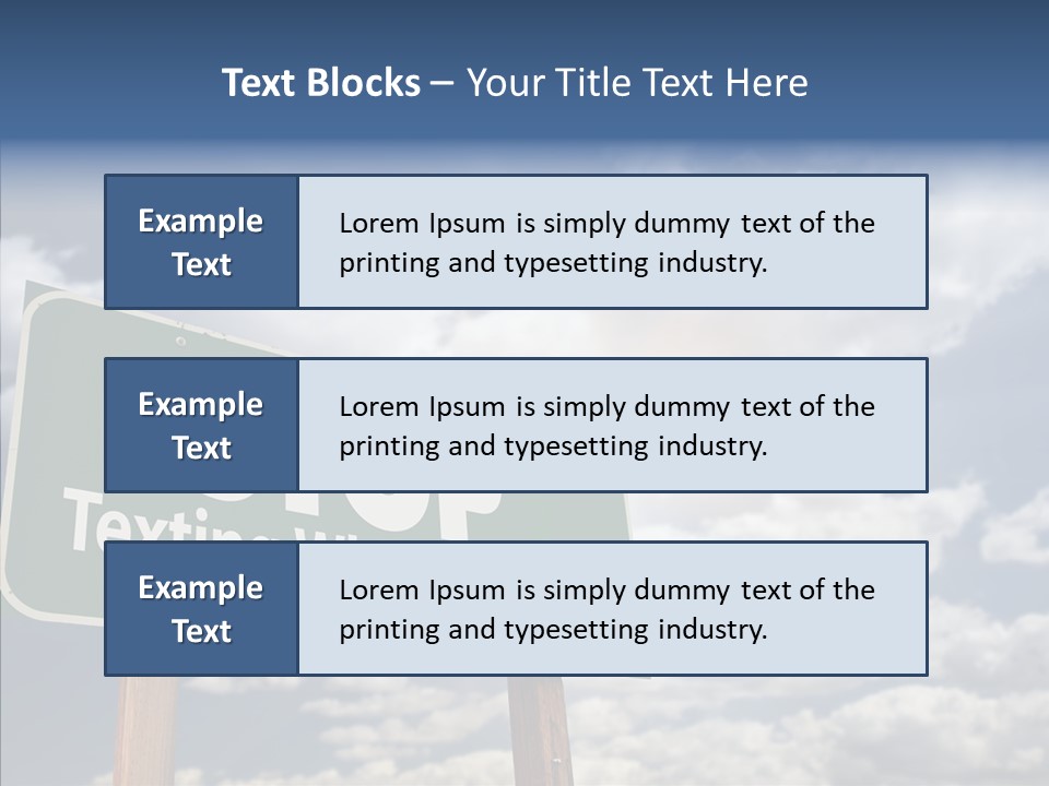 Conceptual Road Sign Practice PowerPoint Template