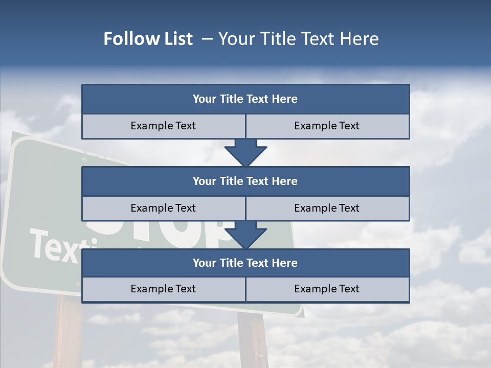 Conceptual Road Sign Practice PowerPoint Template
