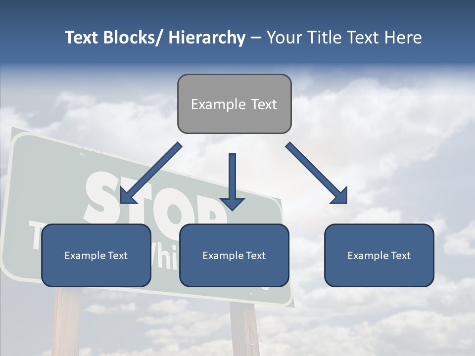 Conceptual Road Sign Practice PowerPoint Template