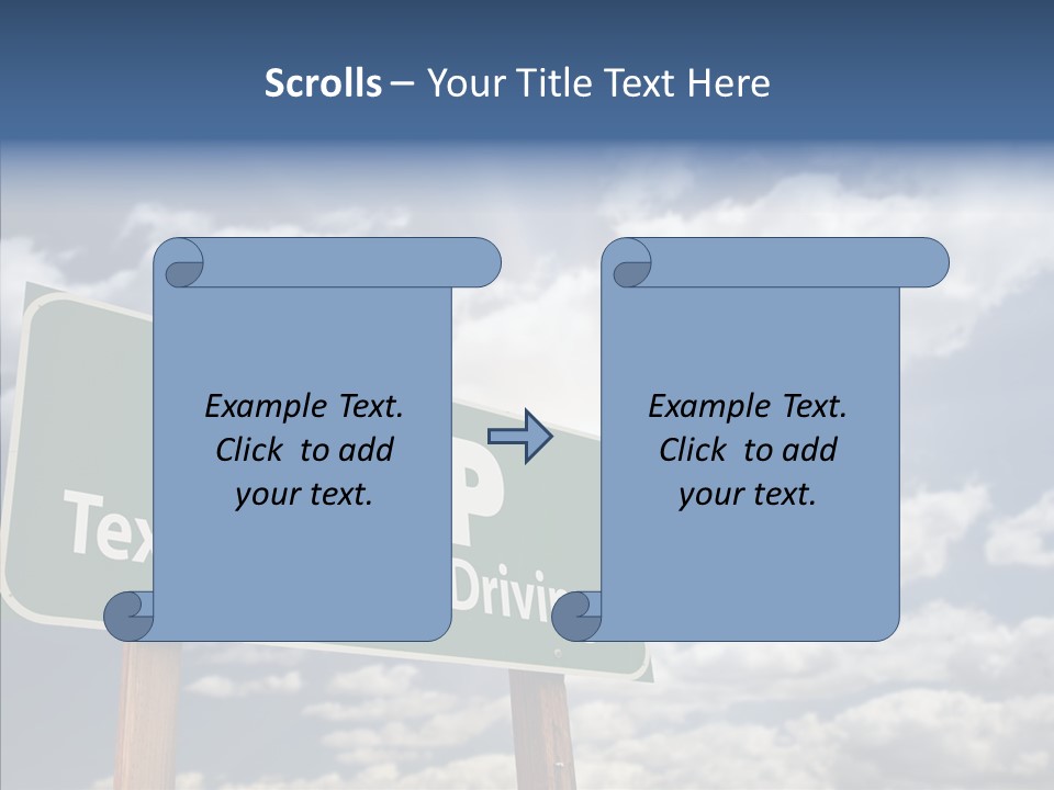 Conceptual Road Sign Practice PowerPoint Template