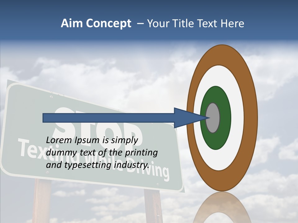 Conceptual Road Sign Practice PowerPoint Template