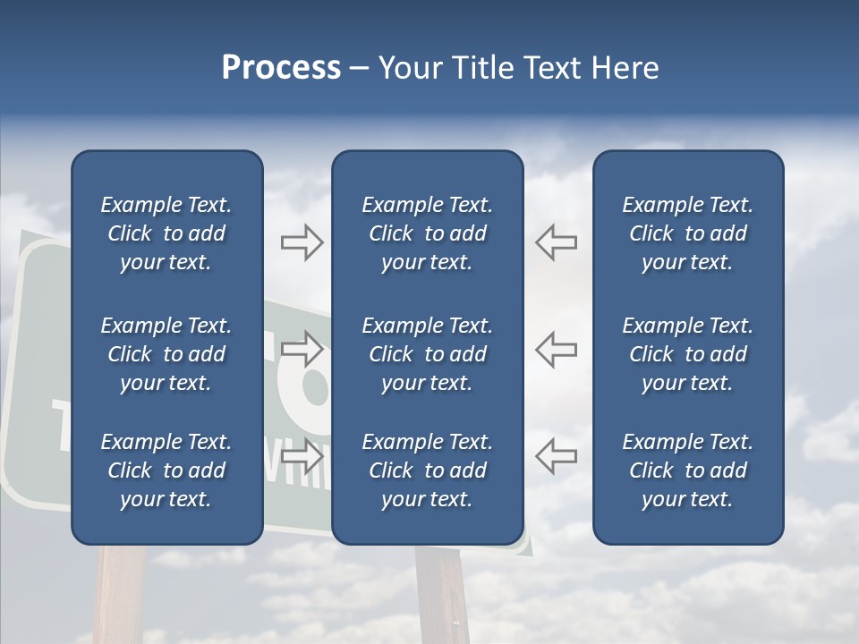 Conceptual Road Sign Practice PowerPoint Template