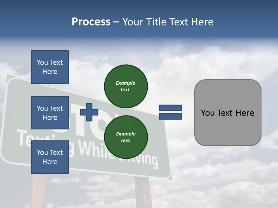 Conceptual Road Sign Practice PowerPoint Template
