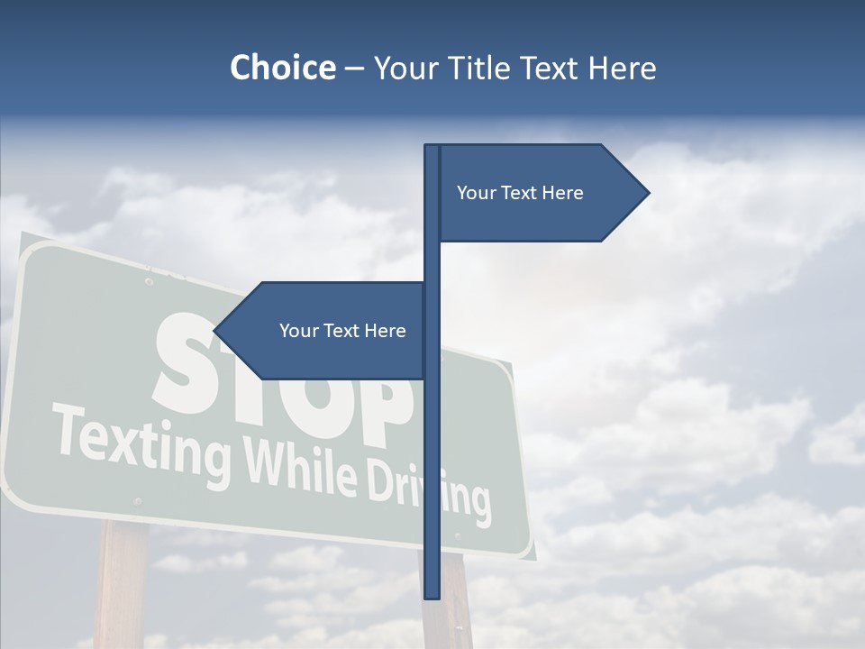 Conceptual Road Sign Practice PowerPoint Template