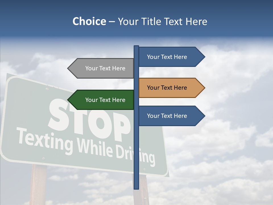 Conceptual Road Sign Practice PowerPoint Template