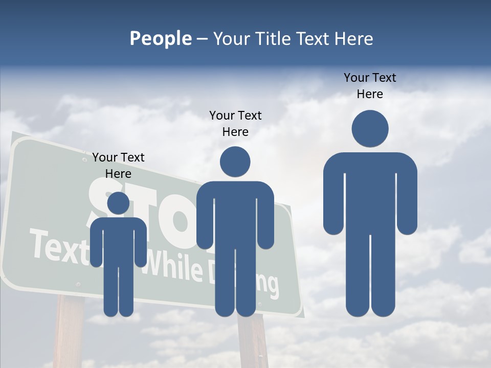 Conceptual Road Sign Practice PowerPoint Template