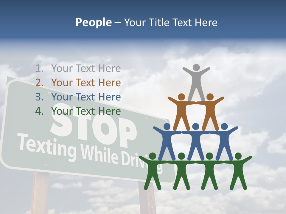 Conceptual Road Sign Practice PowerPoint Template