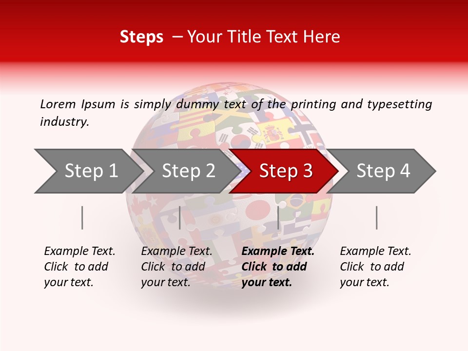 Flags Language Ball PowerPoint Template