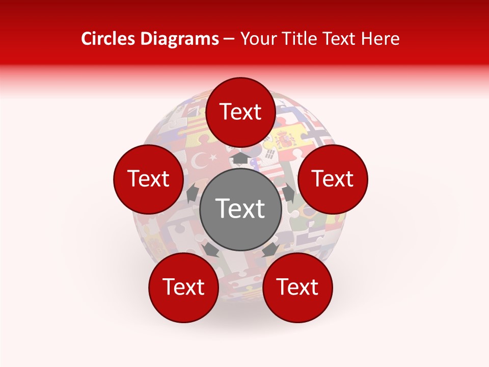 Flags Language Ball PowerPoint Template