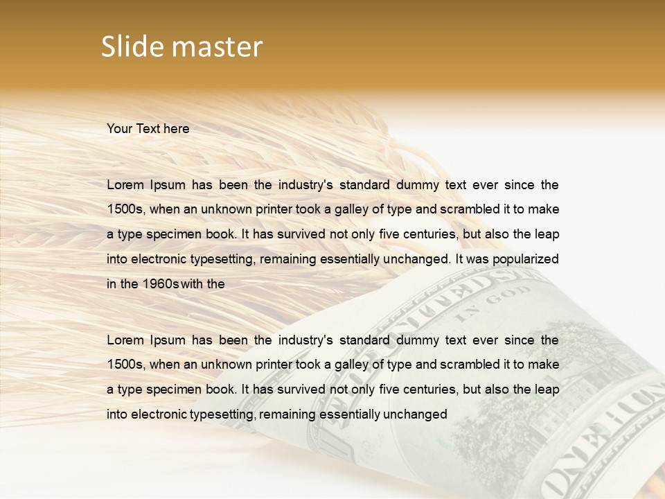 Grain Business Nutrition PowerPoint Template