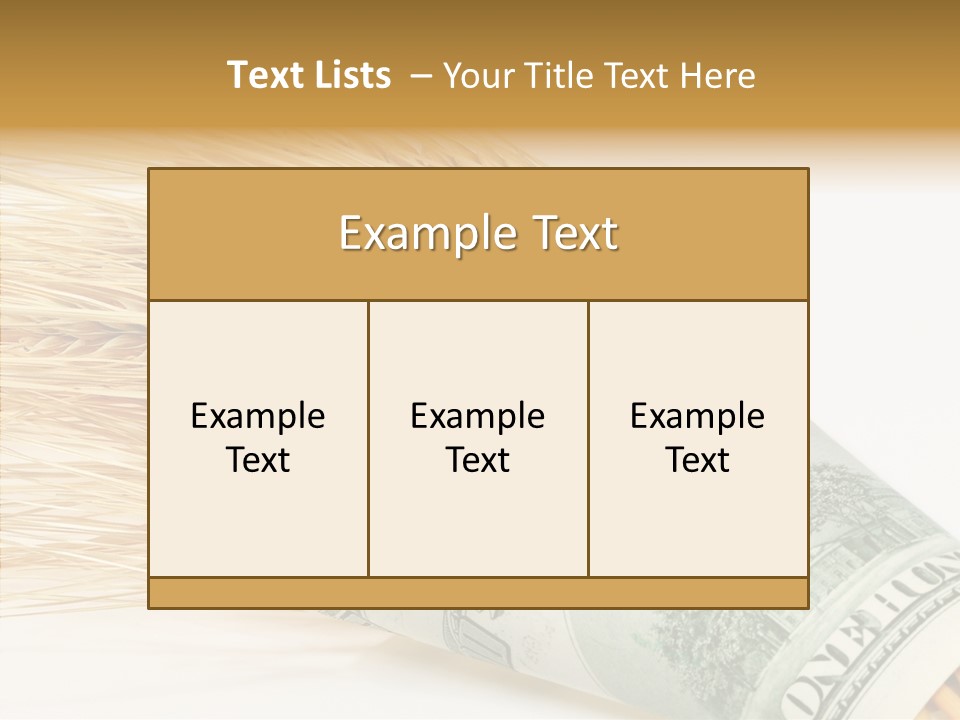 Grain Business Nutrition PowerPoint Template