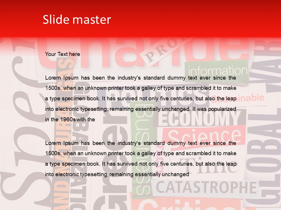 A Number Of Different Types Of Stickers On A Wall PowerPoint Template