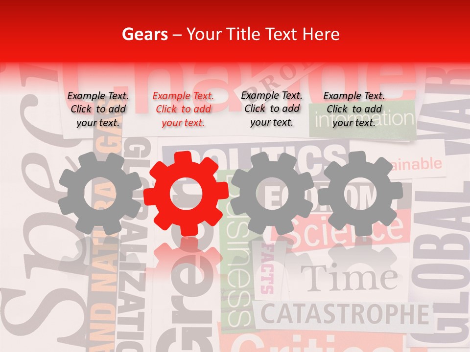 A Number Of Different Types Of Stickers On A Wall PowerPoint Template