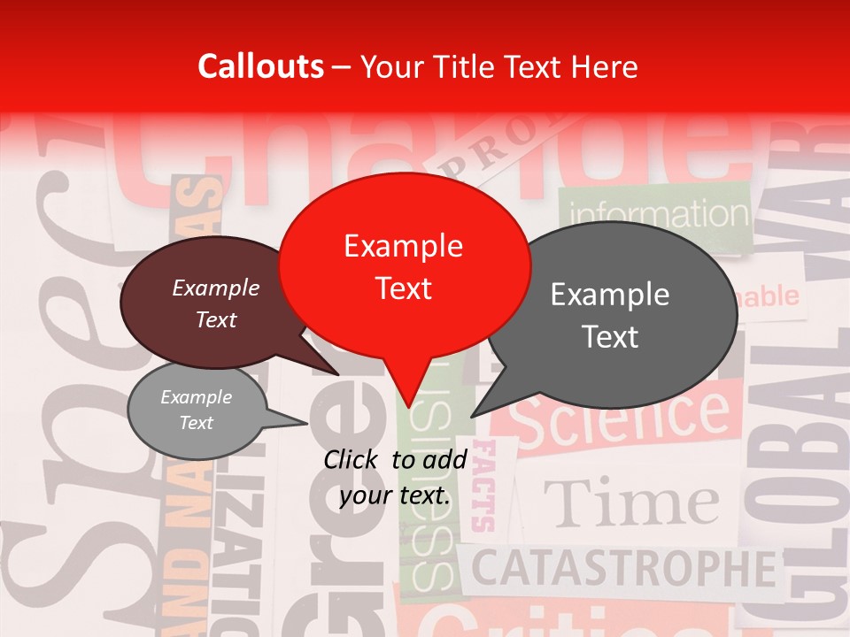 A Number Of Different Types Of Stickers On A Wall PowerPoint Template