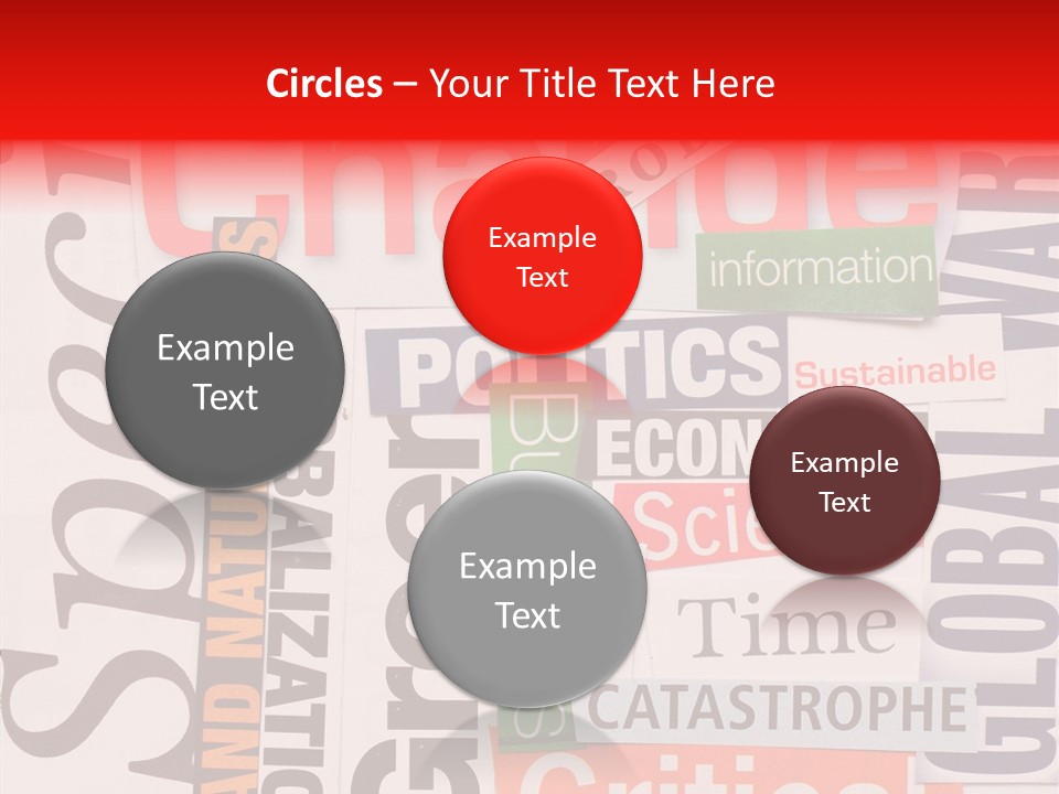 A Number Of Different Types Of Stickers On A Wall PowerPoint Template