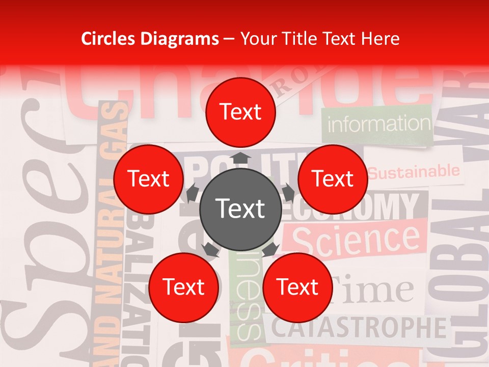 A Number Of Different Types Of Stickers On A Wall PowerPoint Template