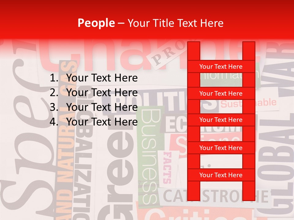 A Number Of Different Types Of Stickers On A Wall PowerPoint Template