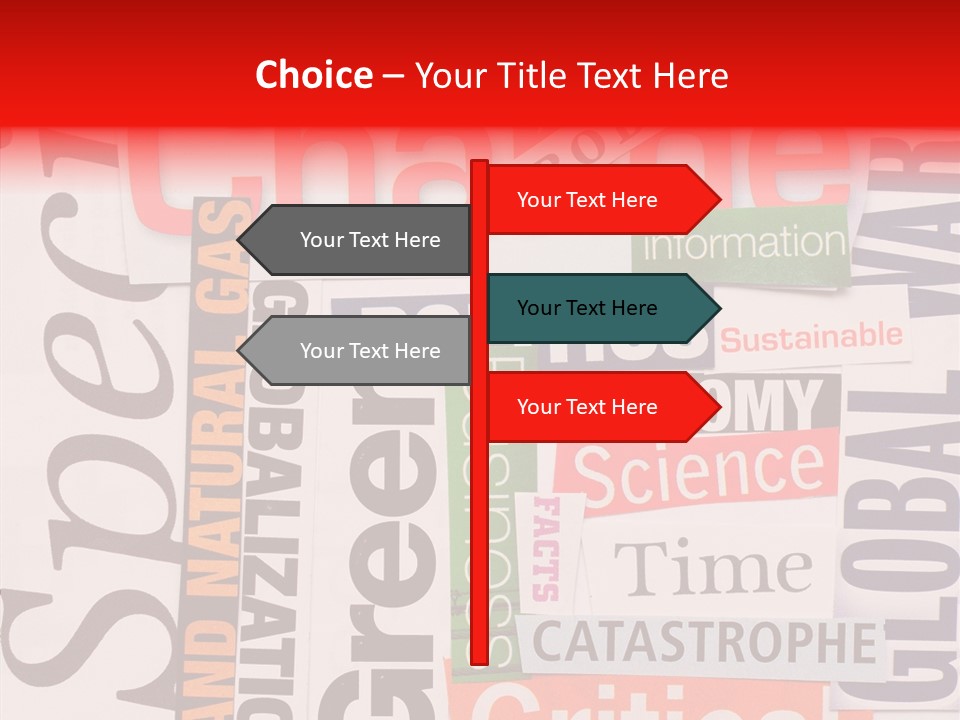 A Number Of Different Types Of Stickers On A Wall PowerPoint Template