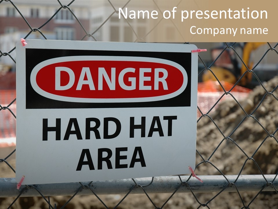 Worksite Danger Hard PowerPoint Template