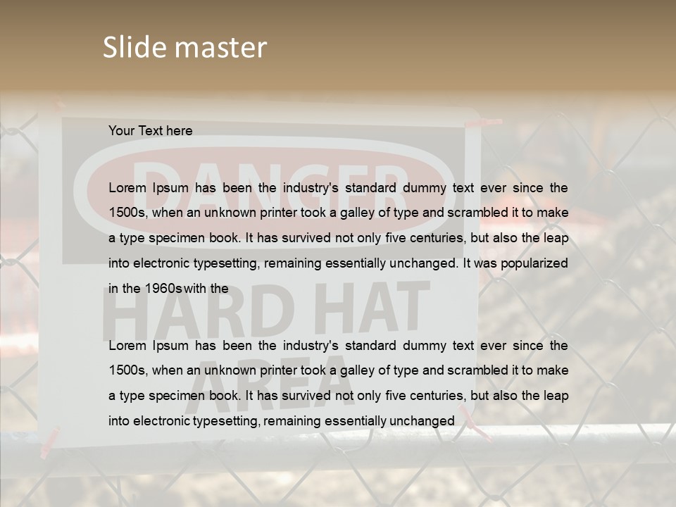 Worksite Danger Hard PowerPoint Template