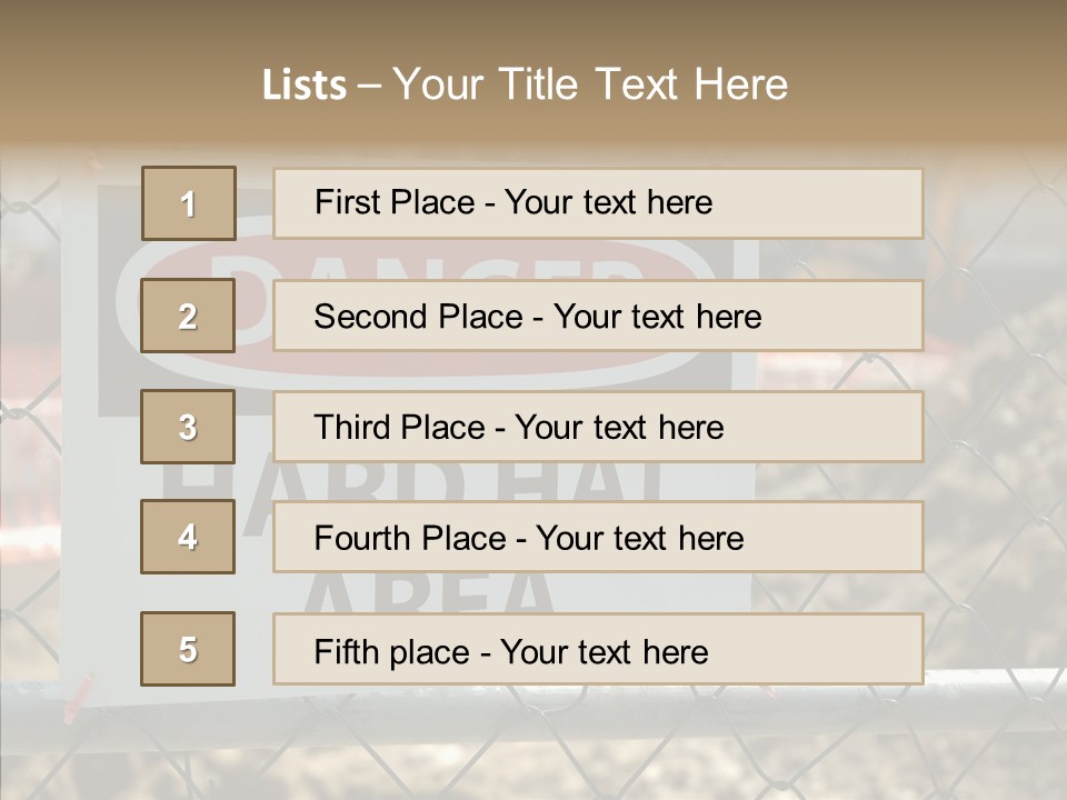 Worksite Danger Hard PowerPoint Template