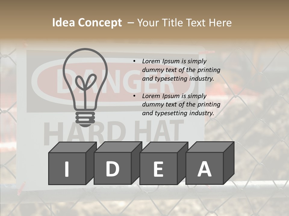 Worksite Danger Hard PowerPoint Template