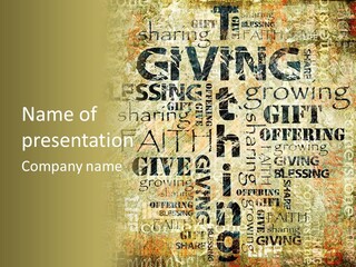 Generosity Christianity Prosperity PowerPoint Template