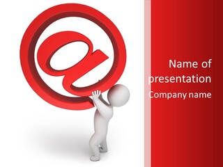 Red Model Concept PowerPoint Template