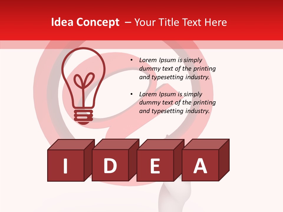Red Model Concept PowerPoint Template