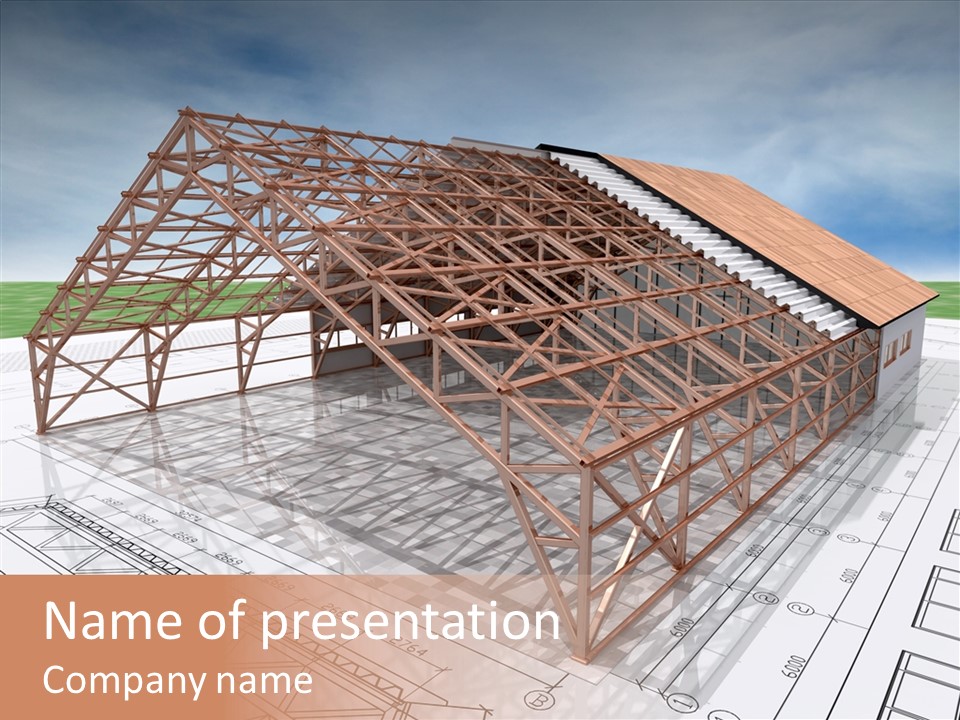 Render Wall Hangar PowerPoint Template