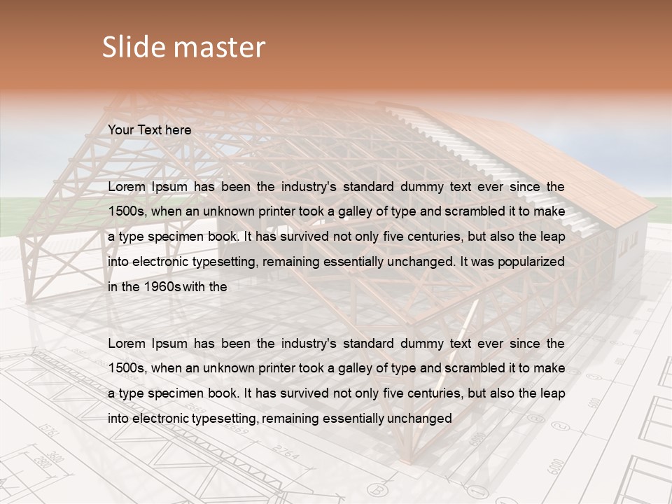 Render Wall Hangar PowerPoint Template
