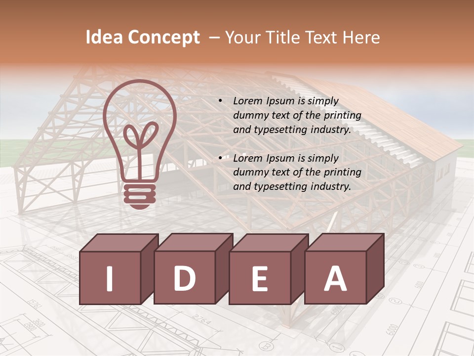 Render Wall Hangar PowerPoint Template