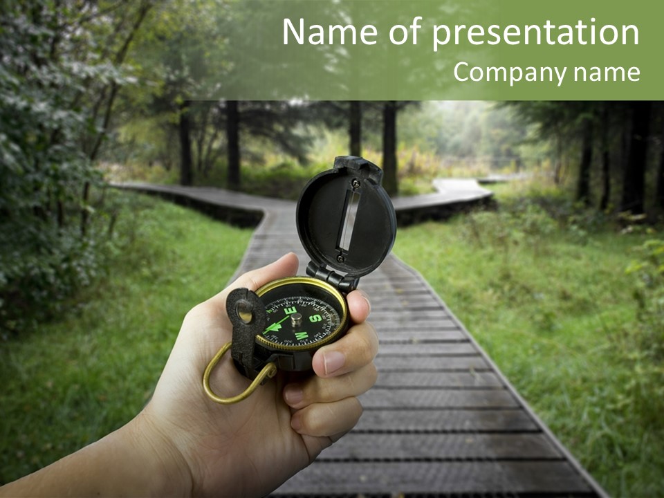 Paths Concept North PowerPoint Template