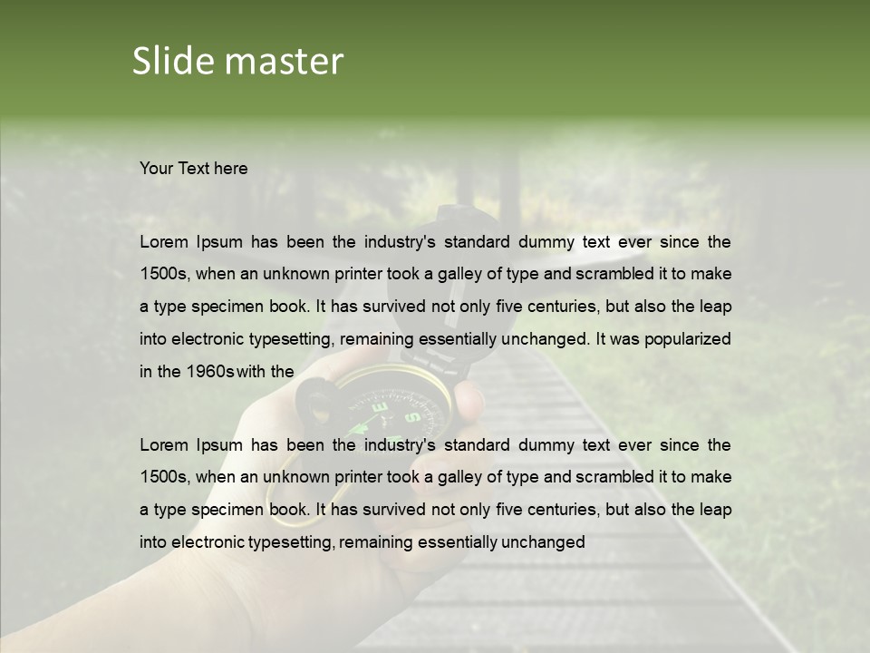 Paths Concept North PowerPoint Template