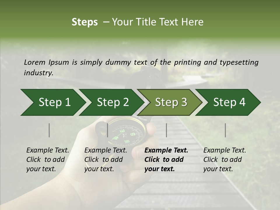 Paths Concept North PowerPoint Template