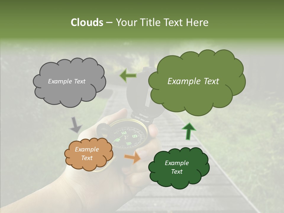Paths Concept North PowerPoint Template