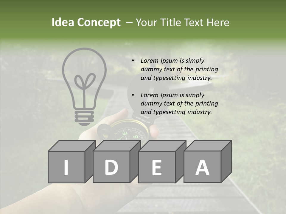 Paths Concept North PowerPoint Template