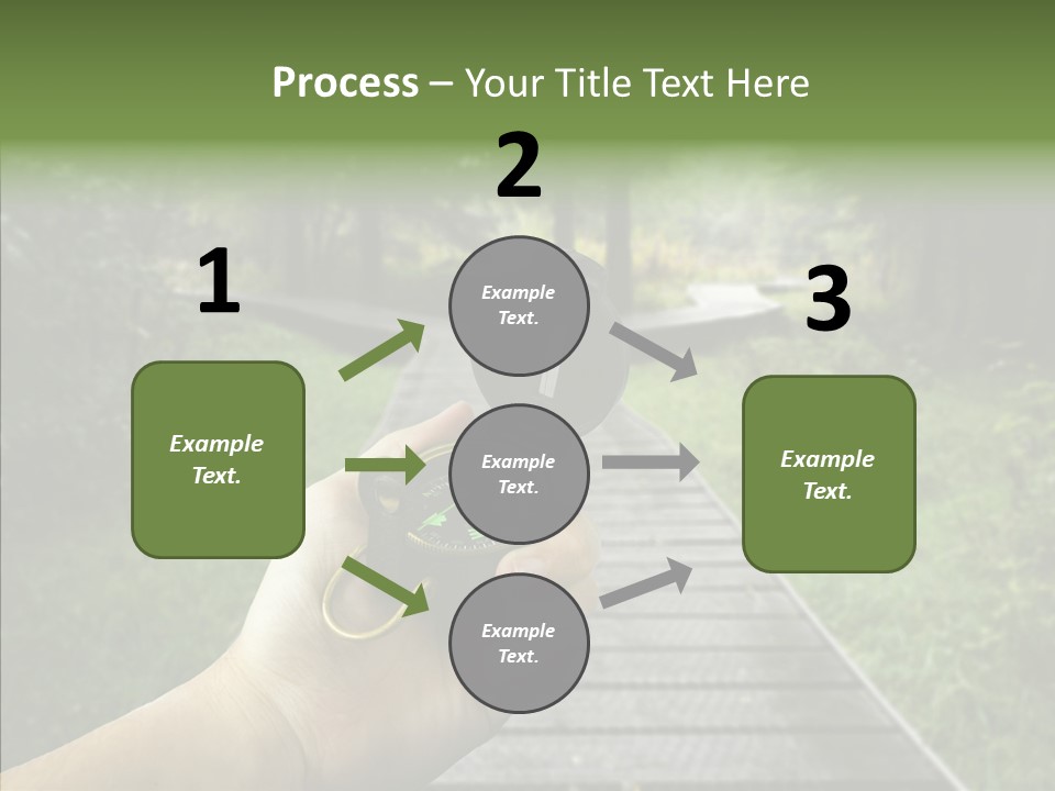 Paths Concept North PowerPoint Template