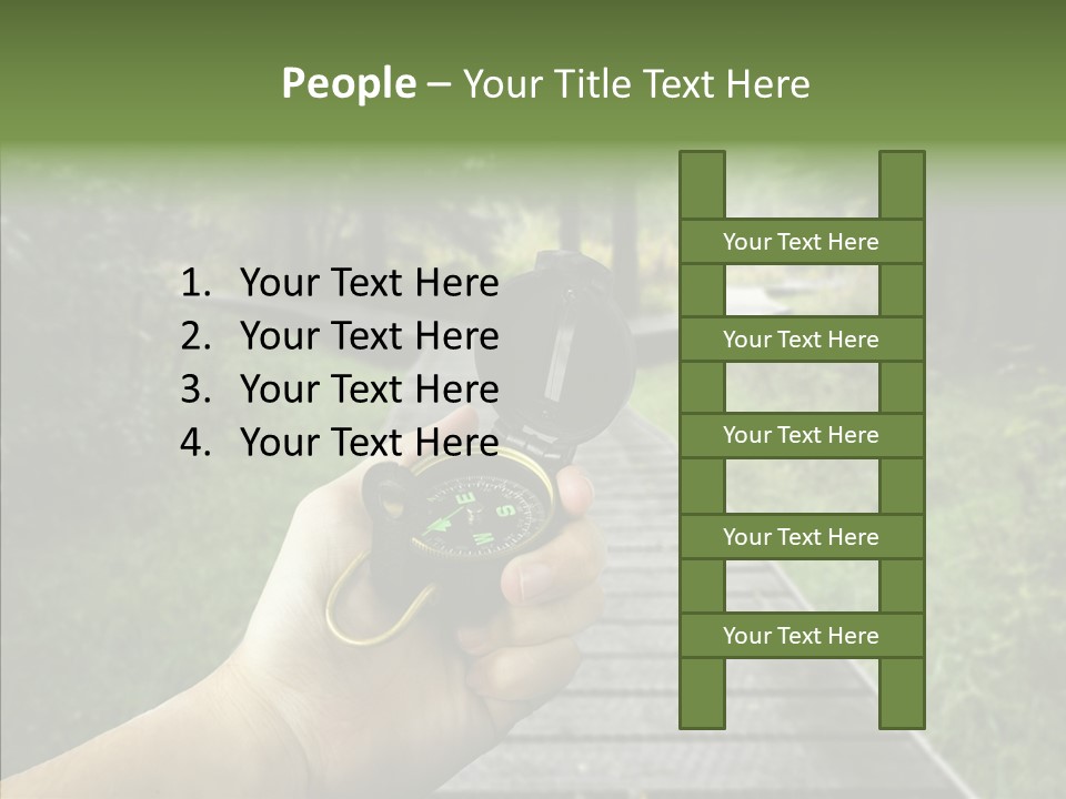 Paths Concept North PowerPoint Template