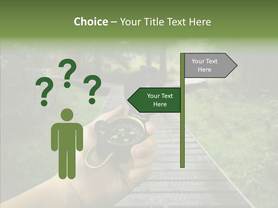 Paths Concept North PowerPoint Template
