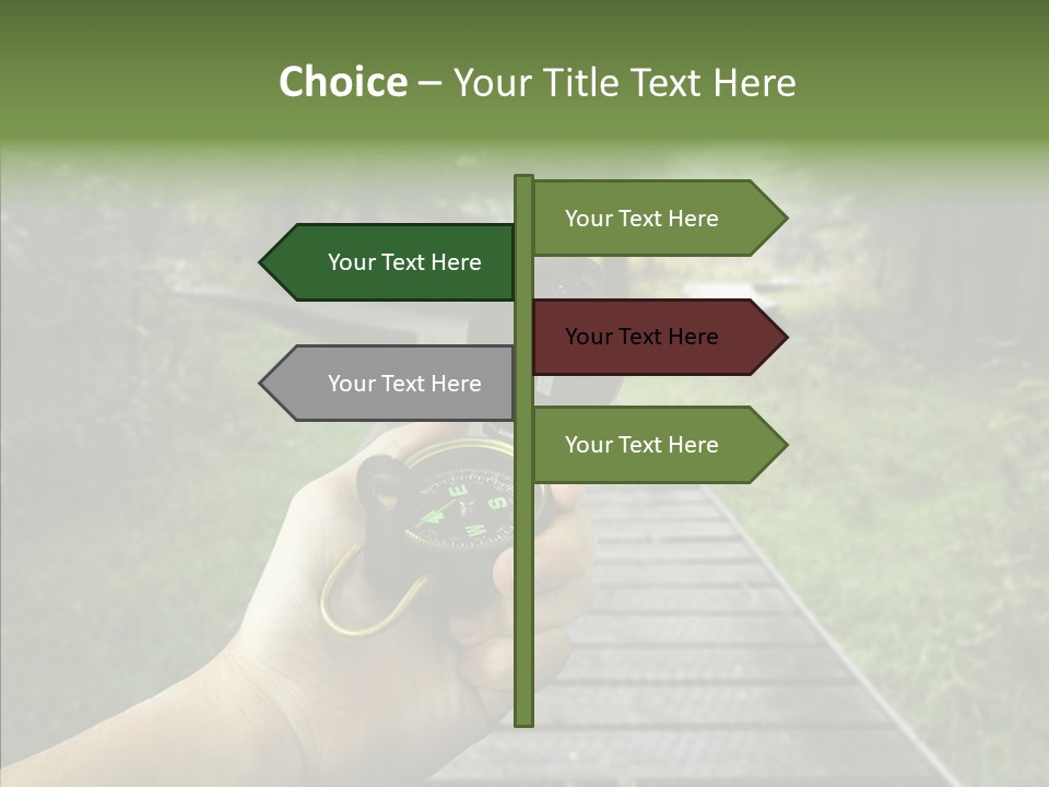 Paths Concept North PowerPoint Template